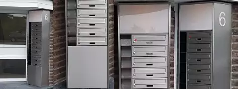Edelstahl Briefkasten mit Zeitungsfach